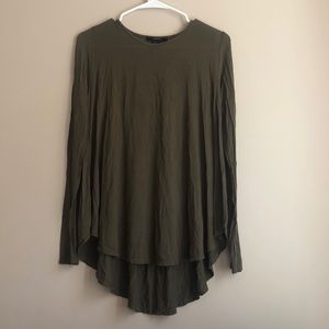 Long sleeve army green top